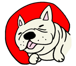 Together with French bulldog. sticker #3439209