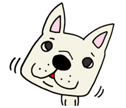 Together with French bulldog. sticker #3439211