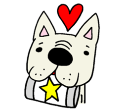 Together with French bulldog. sticker #3439214