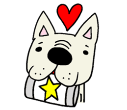 Together with French bulldog. sticker #3439214