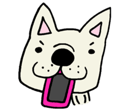 Together with French bulldog. sticker #3439230
