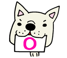 Together with French bulldog. sticker #3439232