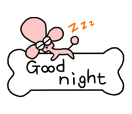pink poodle sticker #3439404