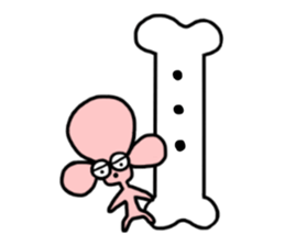 pink poodle sticker #3439415