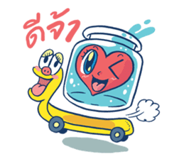 Brain Guy & Heart Girl by PUCK sticker #3440834