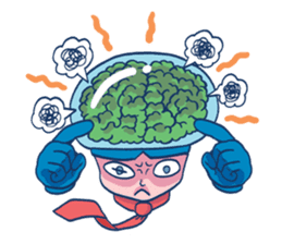 Brain Guy & Heart Girl by PUCK sticker #3440840