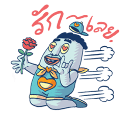 Brain Guy & Heart Girl by PUCK sticker #3440850