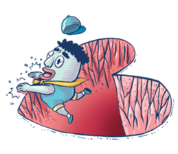 Brain Guy & Heart Girl by PUCK sticker #3440853