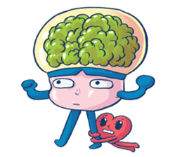Brain Guy & Heart Girl by PUCK sticker #3440854