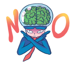 Brain Guy & Heart Girl by PUCK sticker #3440855