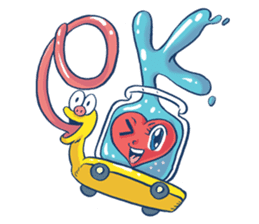 Brain Guy & Heart Girl by PUCK sticker #3440856