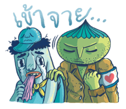 Brain Guy & Heart Girl by PUCK sticker #3440860