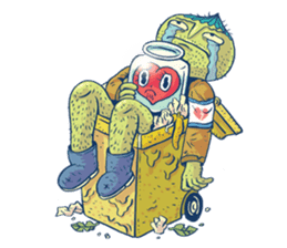 Brain Guy & Heart Girl by PUCK sticker #3440861