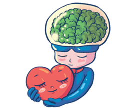Brain Guy & Heart Girl by PUCK sticker #3440862