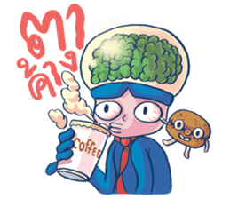 Brain Guy & Heart Girl by PUCK sticker #3440863