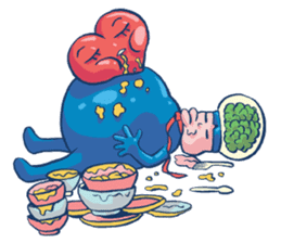 Brain Guy & Heart Girl by PUCK sticker #3440865