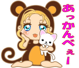 cute girl.40pattern costumes sticker #3441161