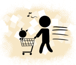 Black Man & Black Cat sticker #3441805