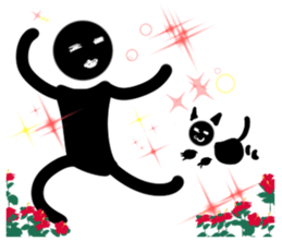 Black Man & Black Cat sticker #3441809