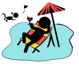 Black Man & Black Cat sticker #3441818