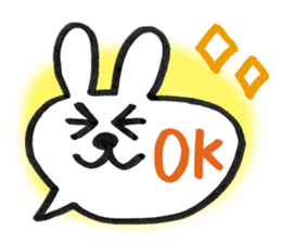 Balloon message.Rabbit Meechan version. sticker #3441892