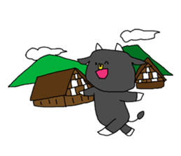 Cattle speaking Gifu dialect of Japan. sticker #3442031