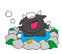 Cattle speaking Gifu dialect of Japan. sticker #3442032