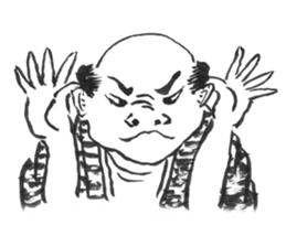 Edo people's hundred faces sticker #3445314