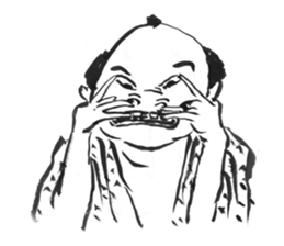 Edo people's hundred faces sticker #3445320