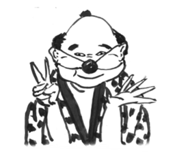 Edo people's hundred faces sticker #3445323