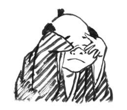 Edo people's hundred faces sticker #3445324