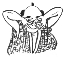 Edo people's hundred faces sticker #3445327