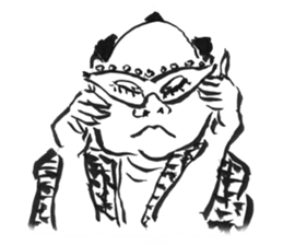 Edo people's hundred faces sticker #3445329