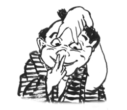 Edo people's hundred faces sticker #3445333