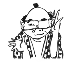 Edo people's hundred faces sticker #3445334