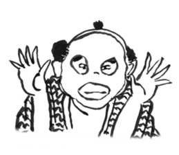 Edo people's hundred faces sticker #3445338