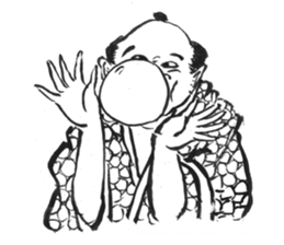 Edo people's hundred faces sticker #3445341