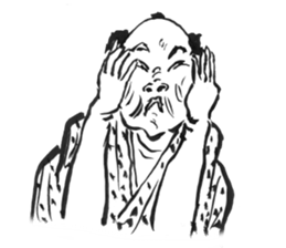 Edo people's hundred faces sticker #3445342