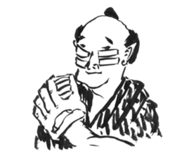 Edo people's hundred faces sticker #3445345