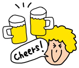 Curly Boy sticker #3445526