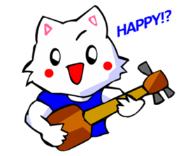 White Cat (Greeting Okinawa) sticker #3445893