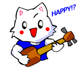 White Cat (Greeting Okinawa) sticker #3445893