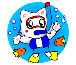 White Cat (Greeting Okinawa) sticker #3445908