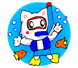 White Cat (Greeting Okinawa) sticker #3445908