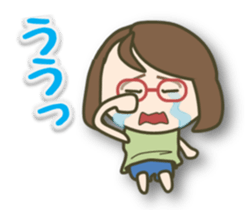 Glasses girl, do your best sticker #3446536