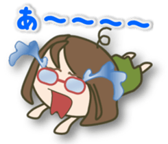 Glasses girl, do your best sticker #3446537