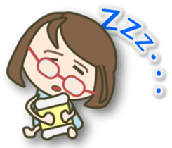 Glasses girl, do your best sticker #3446550