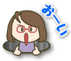 Glasses girl, do your best sticker #3446552