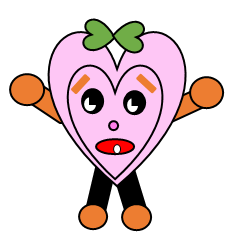 Green ribbon and pink heart