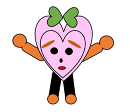 Green ribbon and pink heart sticker #3446875